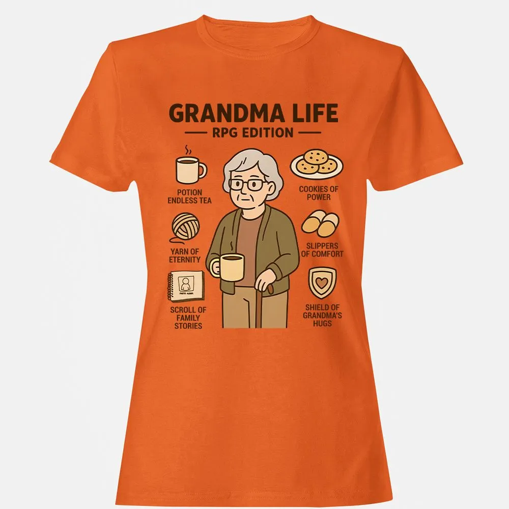 Grandma Life RPG Edition Women's T-Shirt - Orange - 11