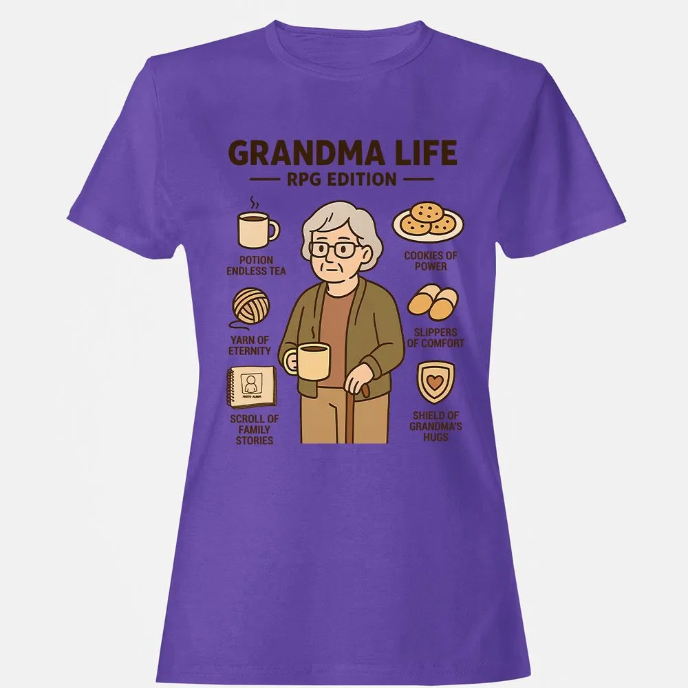 Grandma Life RPG Edition Women's T-Shirt - Purple - 12