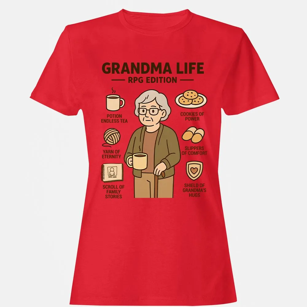Grandma Life RPG Edition Women's T-Shirt - Red - 13