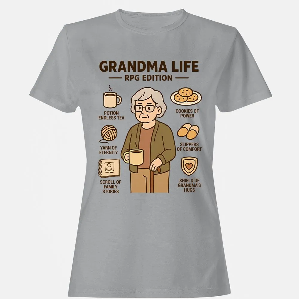 Grandma Life RPG Edition Women's T-Shirt - Sport Grey - 15
