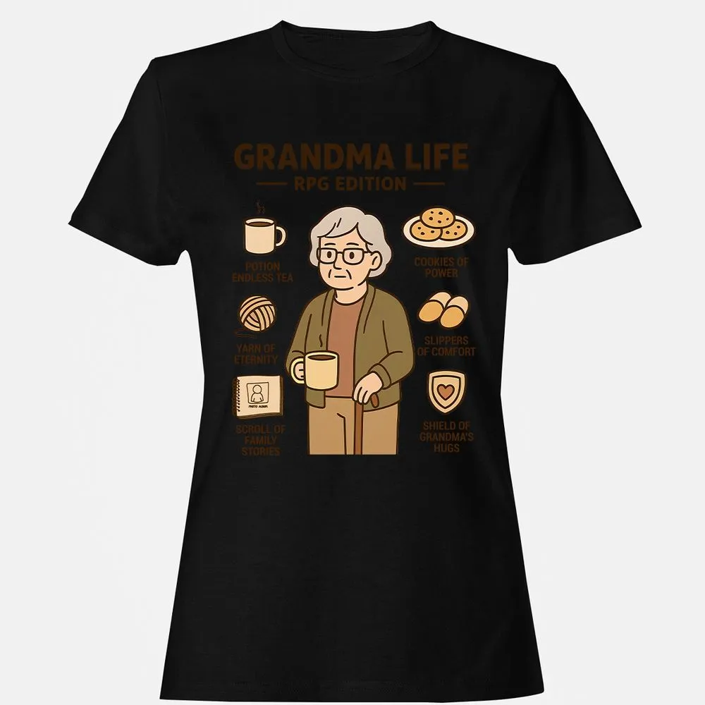 Grandma Life RPG Edition Women's T-Shirt - Black - 16