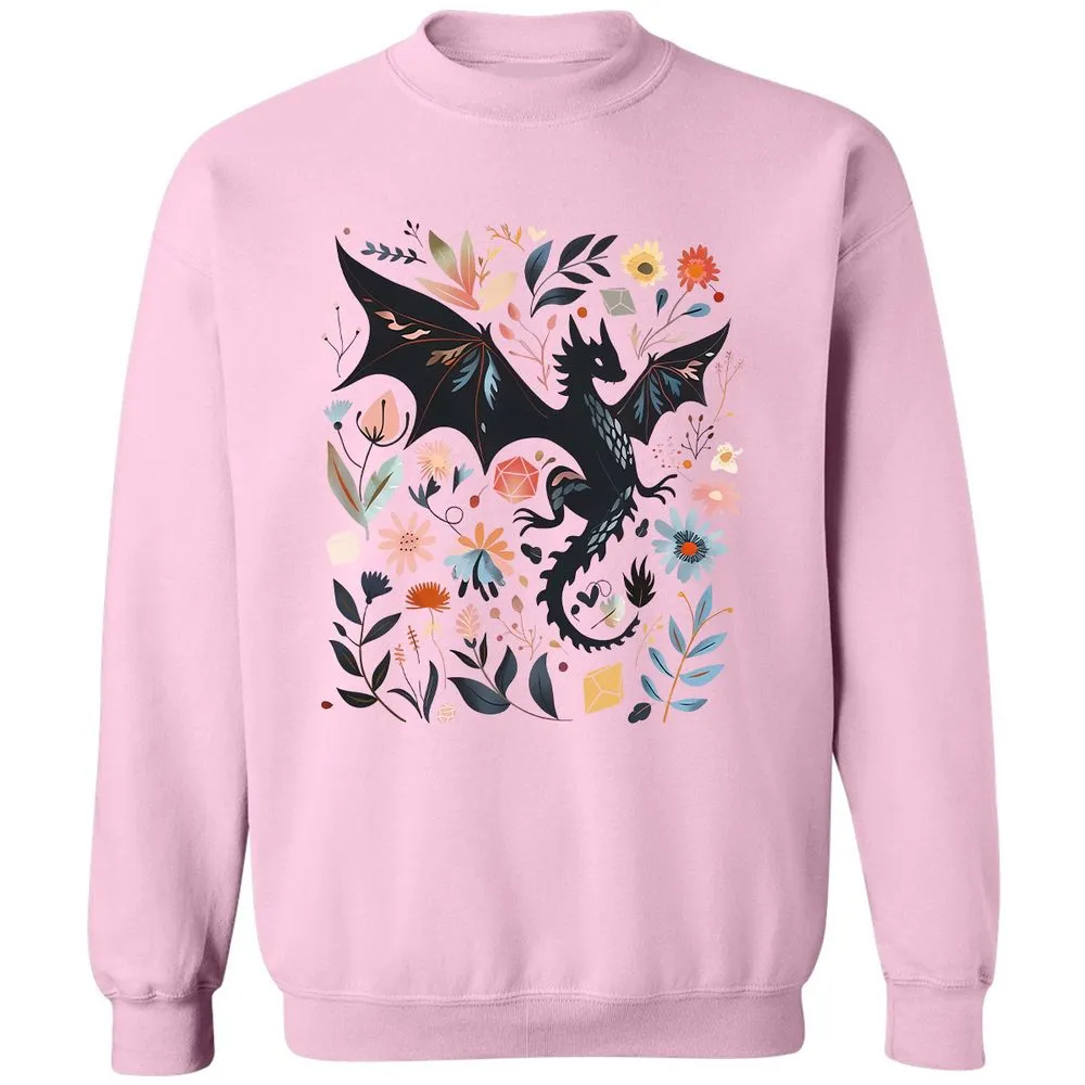 Floral DnD Dragon - Light Pink - 3