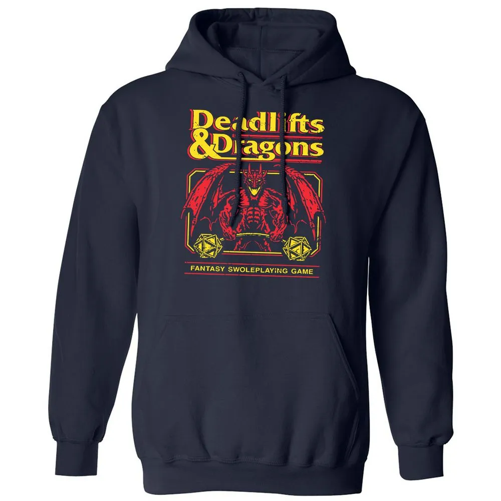 Deadlifts And Dragons Classic Unisex Hoodie - Navy - 2