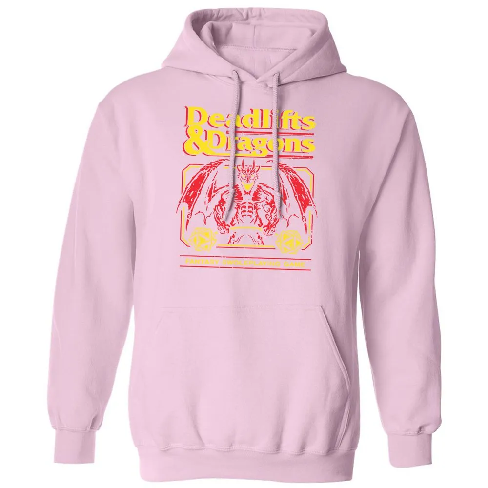 Deadlifts And Dragons Classic Unisex Hoodie - Light Pink - 3