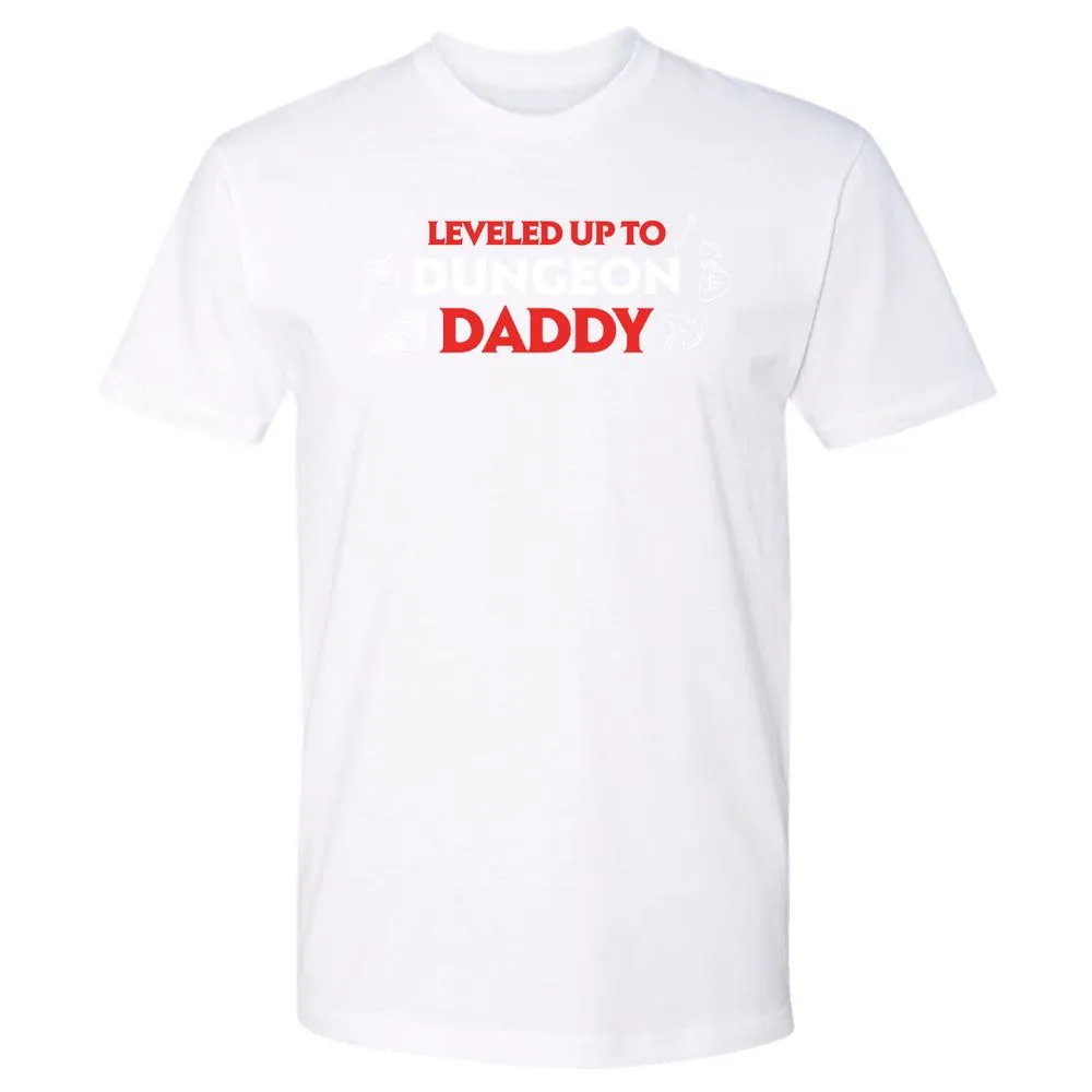 Leveled Up To Dungeon Daddy Premium Unisex T-Shirt - White - 4