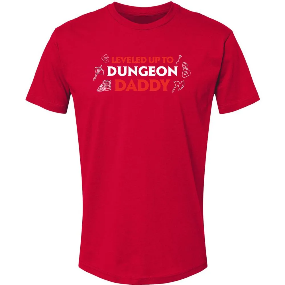 Leveled Up To Dungeon Daddy Premium Unisex T-Shirt - Red - 6