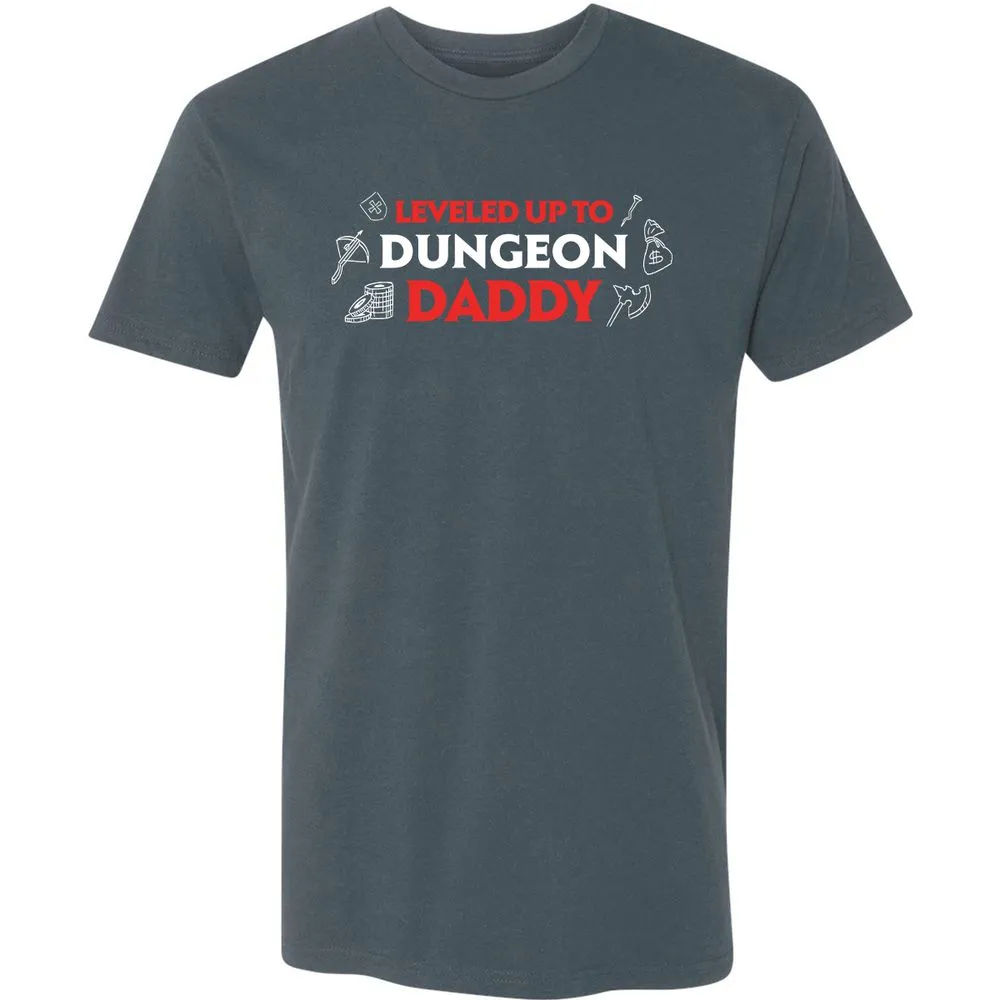 Leveled Up To Dungeon Daddy Premium Unisex T-Shirt - Indigo - 15