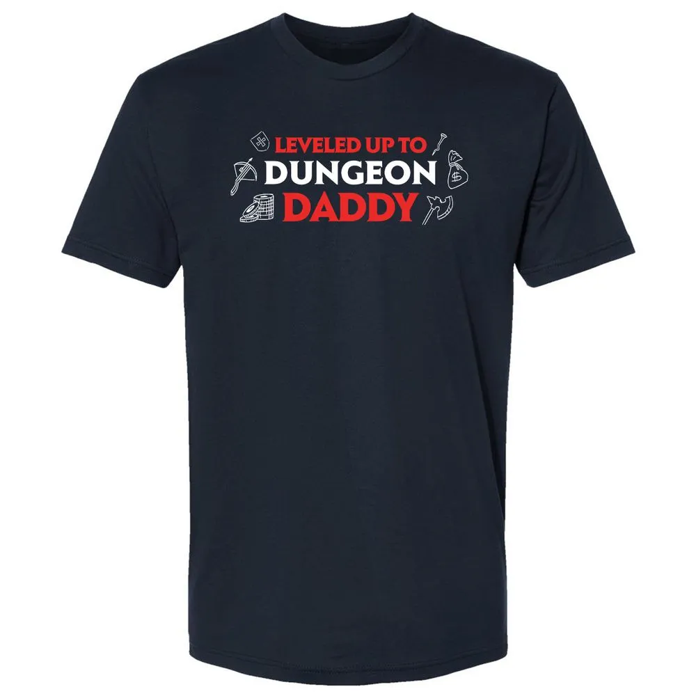 Leveled Up To Dungeon Daddy Premium Unisex T-Shirt - Midnight Navy - 2