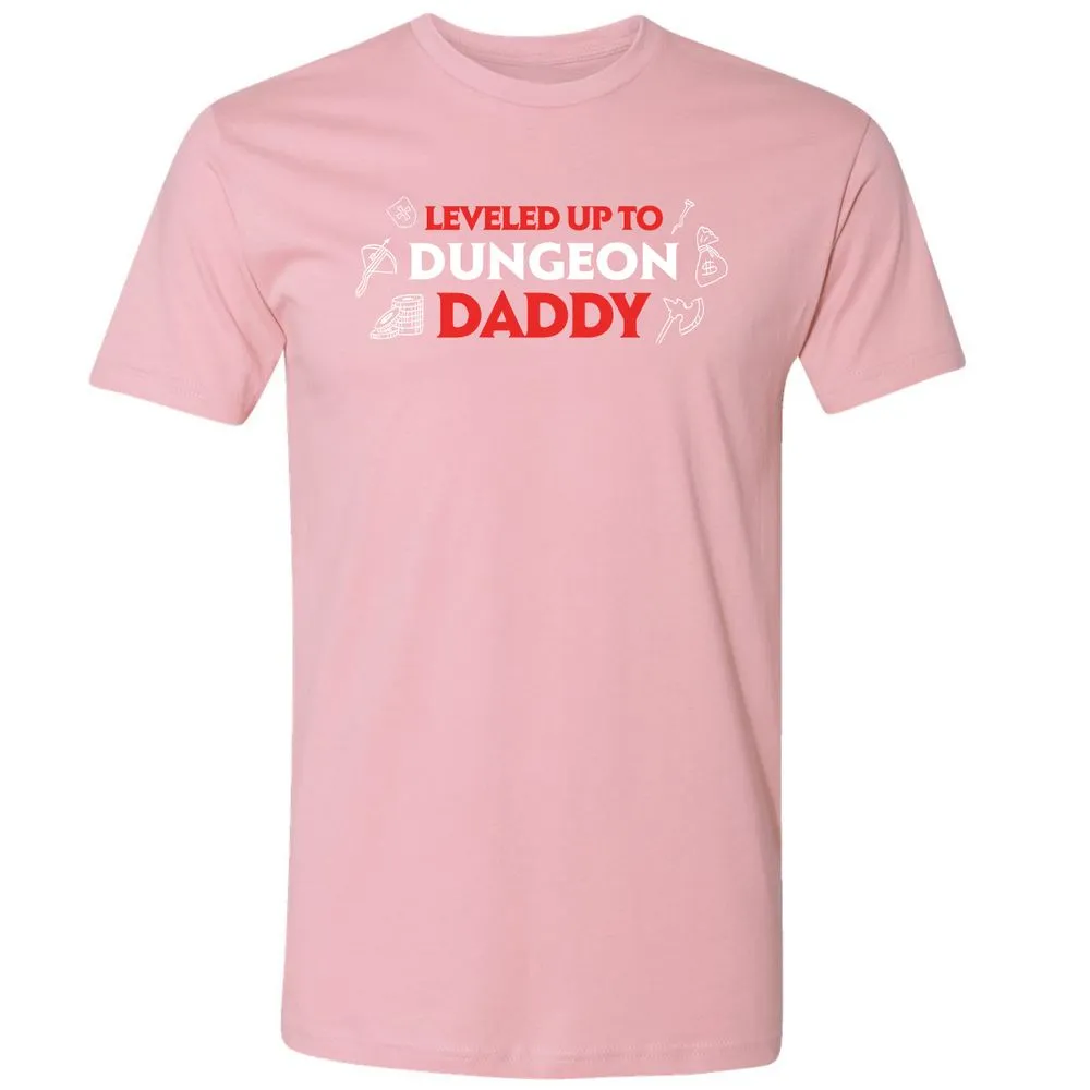 Leveled Up To Dungeon Daddy Premium Unisex T-Shirt - Light Pink - 3