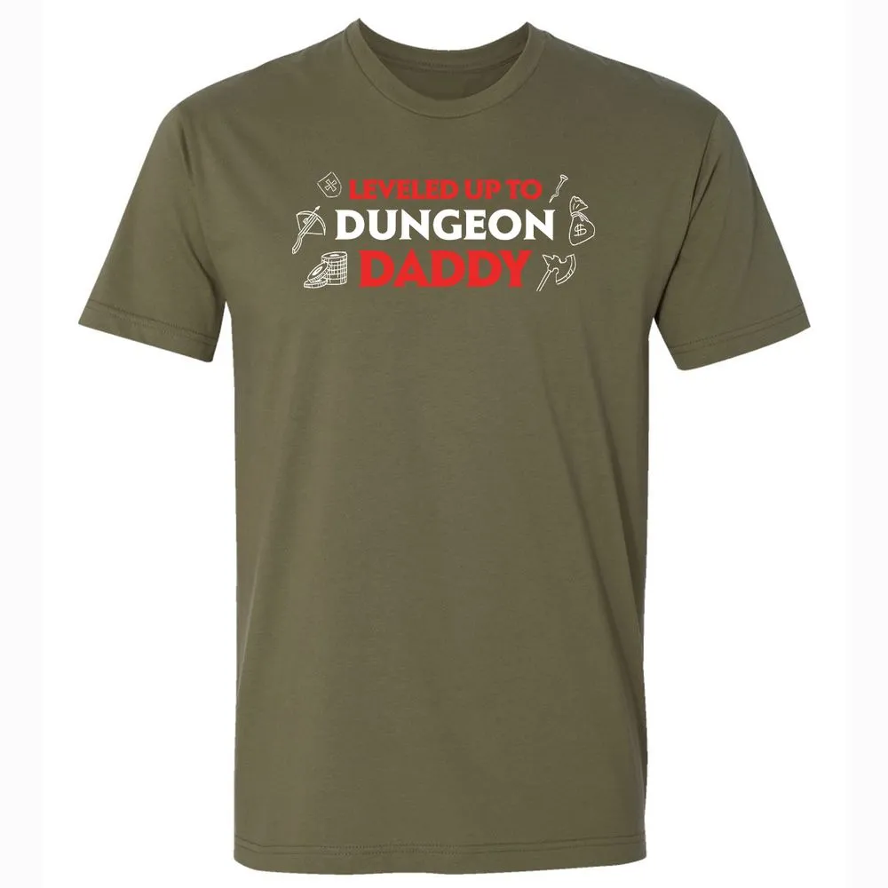 Leveled Up To Dungeon Daddy Premium Unisex T-Shirt - Military Green - 5