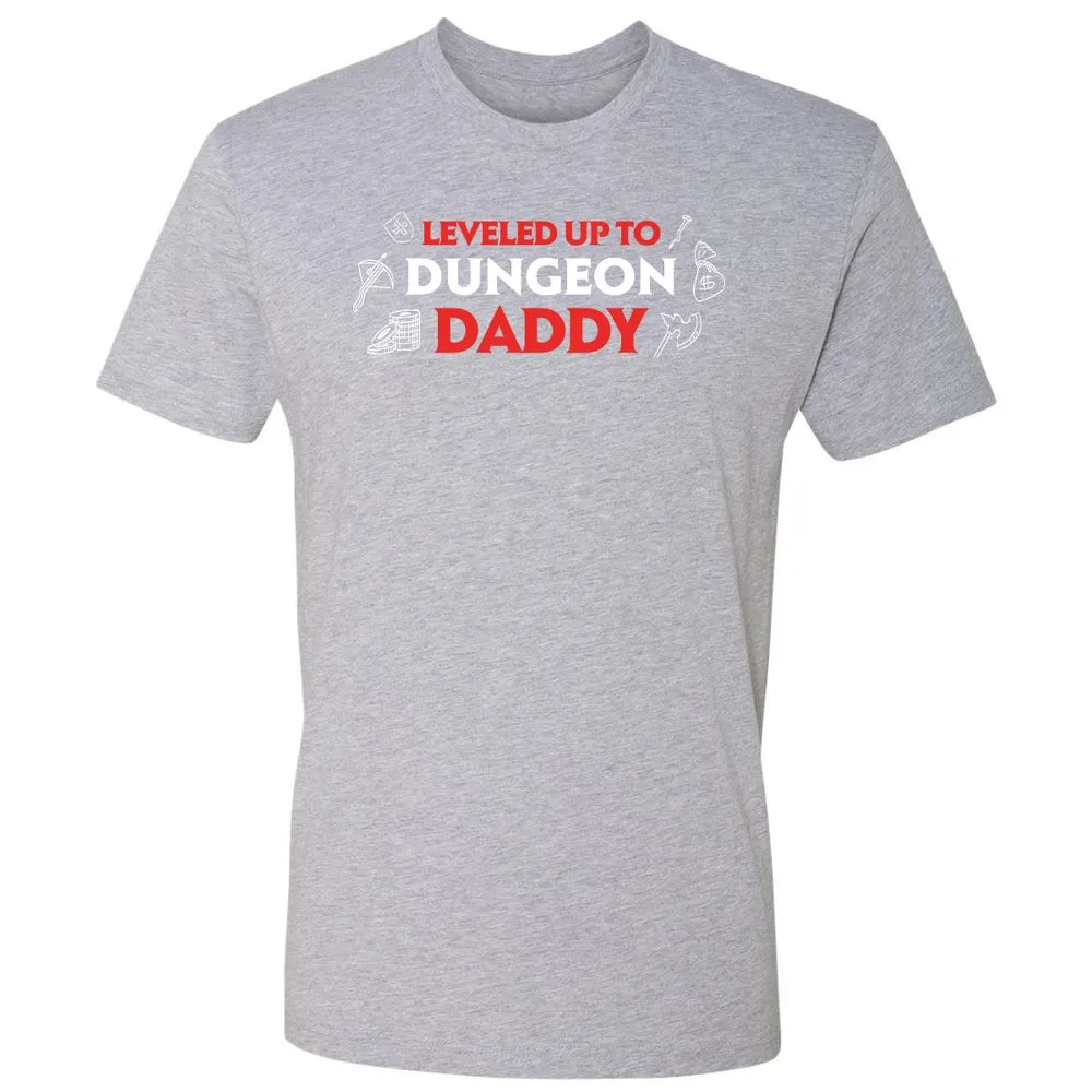 Leveled Up To Dungeon Daddy Premium Unisex T-Shirt - Heather Grey - 9