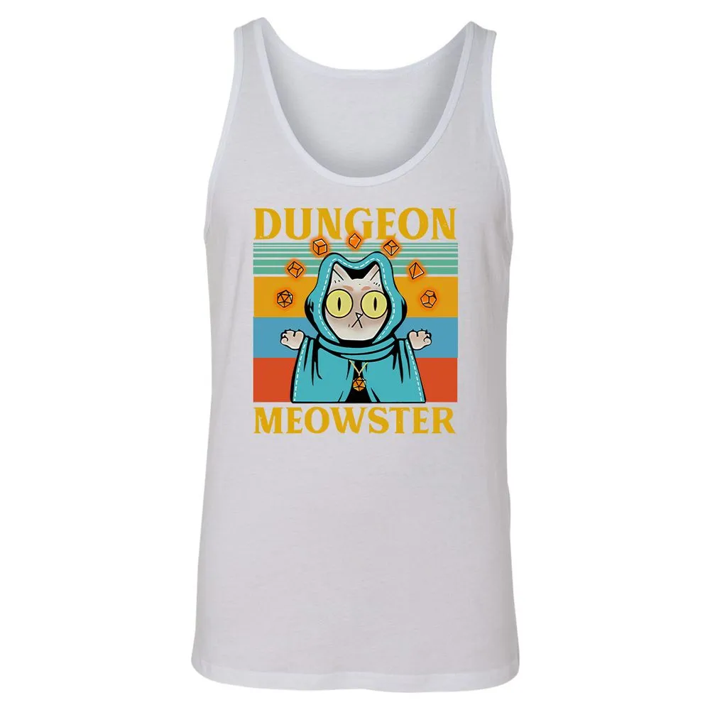 Dungeon Meowster Unisex Jersey Tank - White - 14