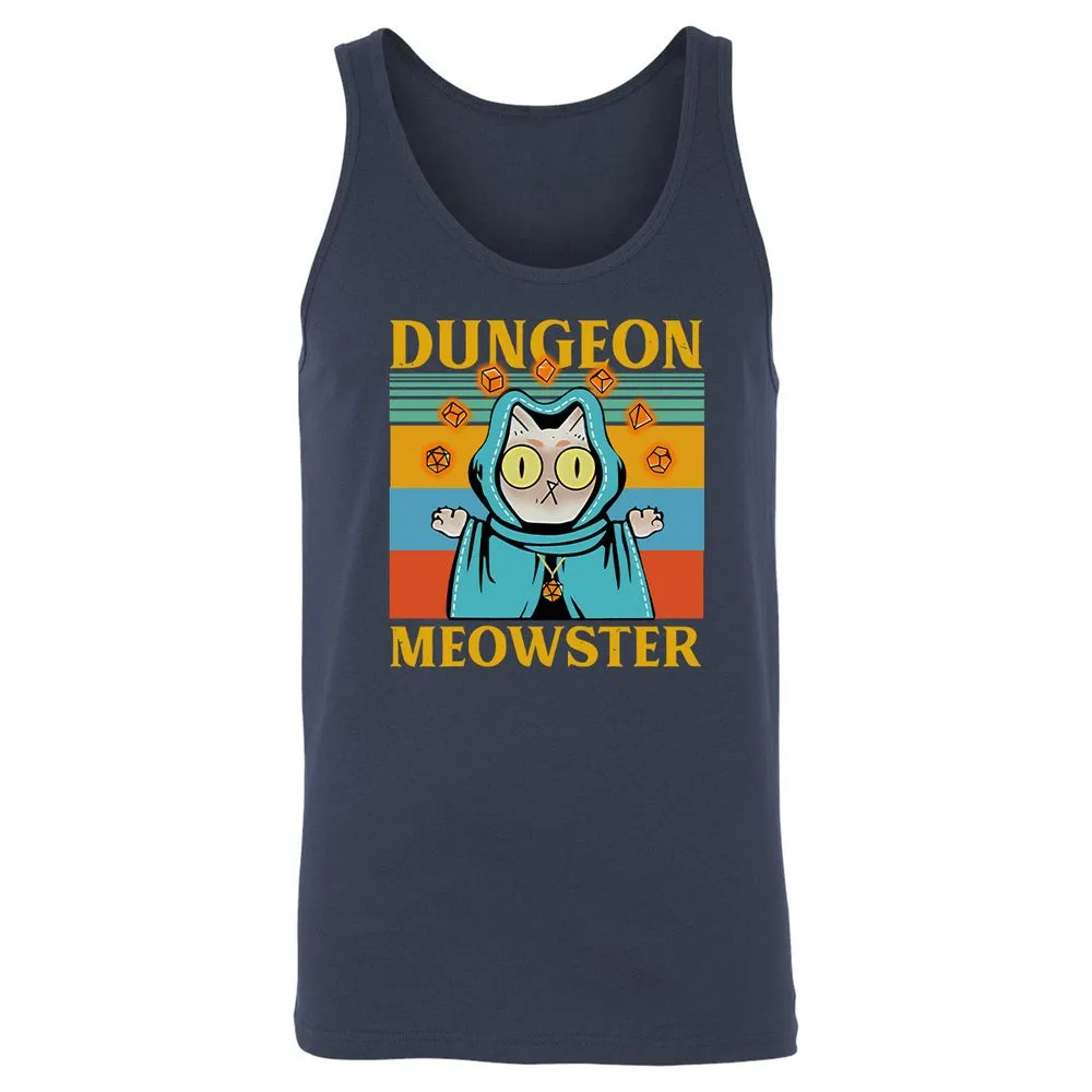 Dungeon Meowster Unisex Jersey Tank - Navy - 2