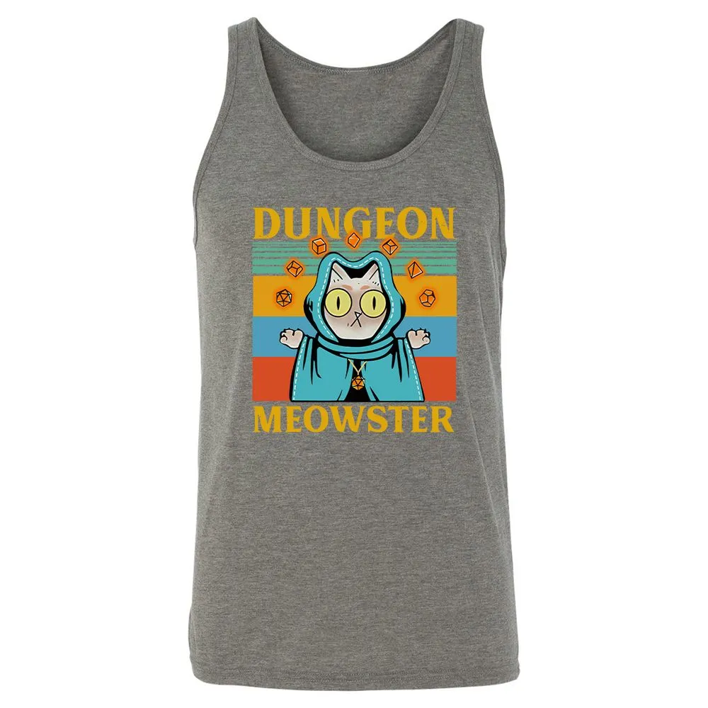 Dungeon Meowster Unisex Jersey Tank - Grey Triblend - 8