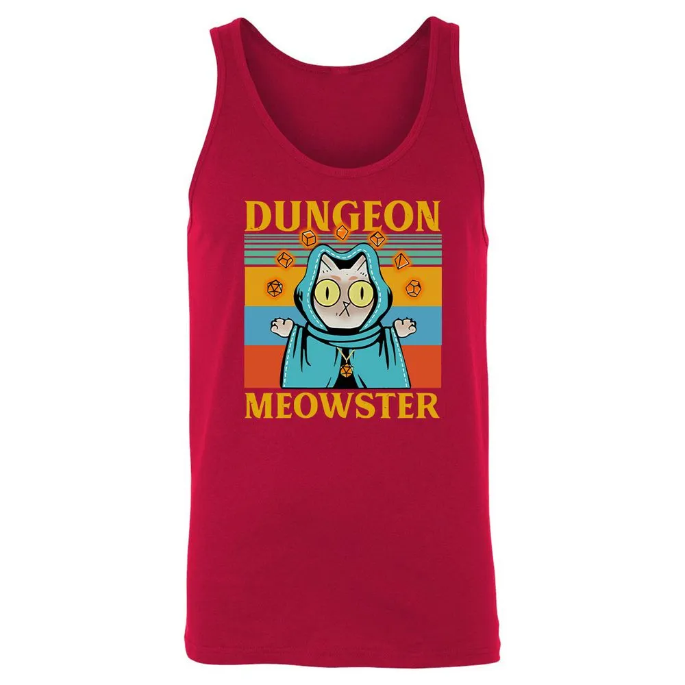 Dungeon Meowster Unisex Jersey Tank - Red - 11