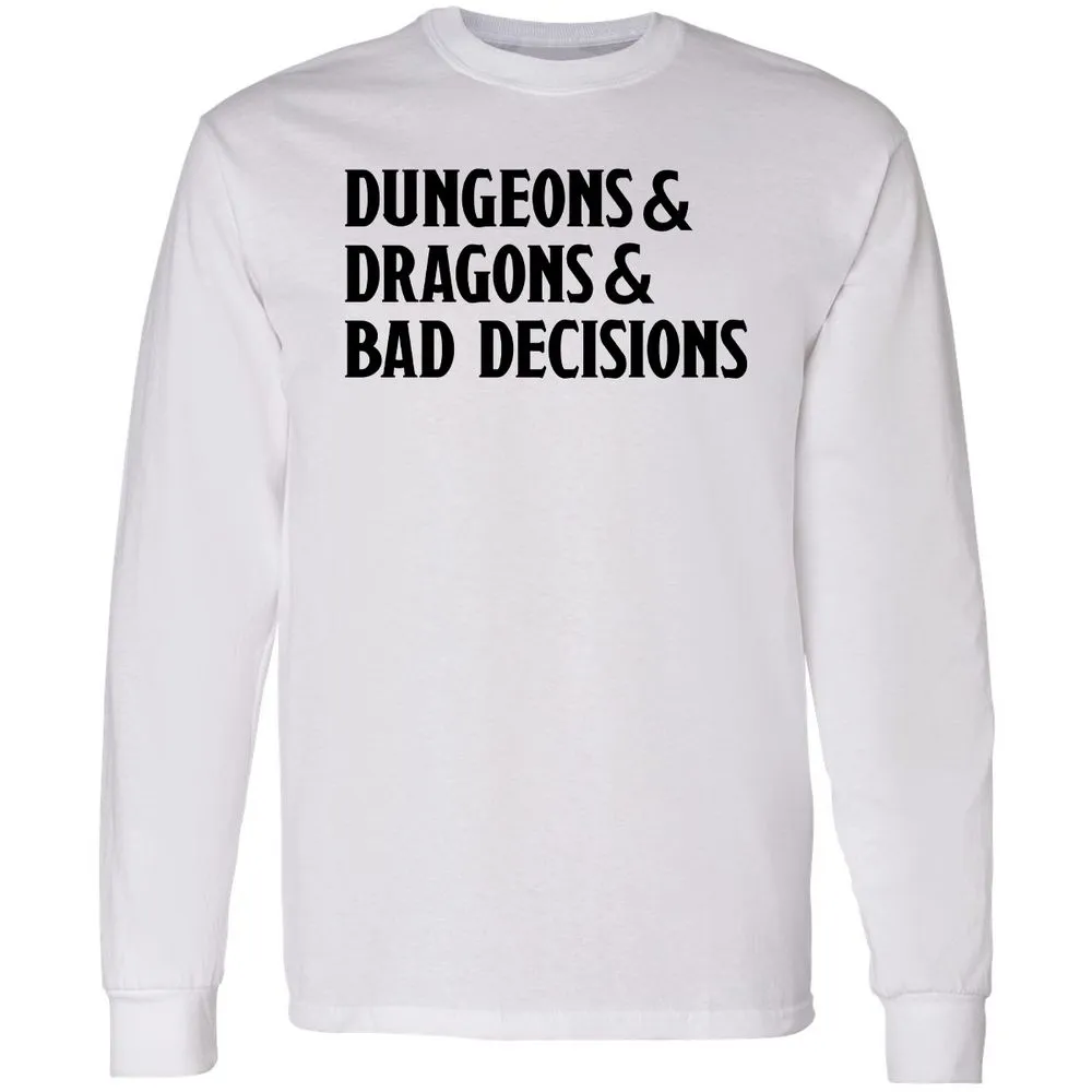 Bad Decisions Long Sleeve T-Shirt - White - 1