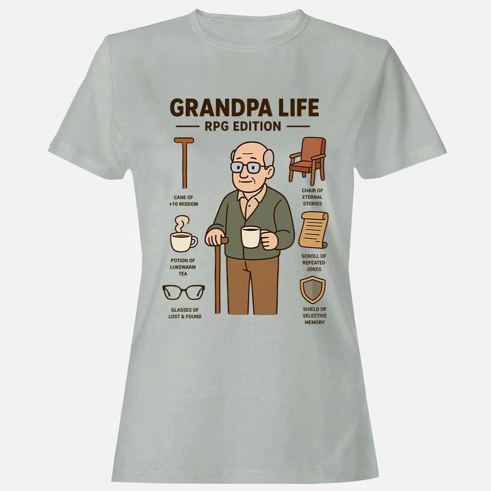 Grandpa Life RPG Edition Women's T-Shirt - Ash - 2
