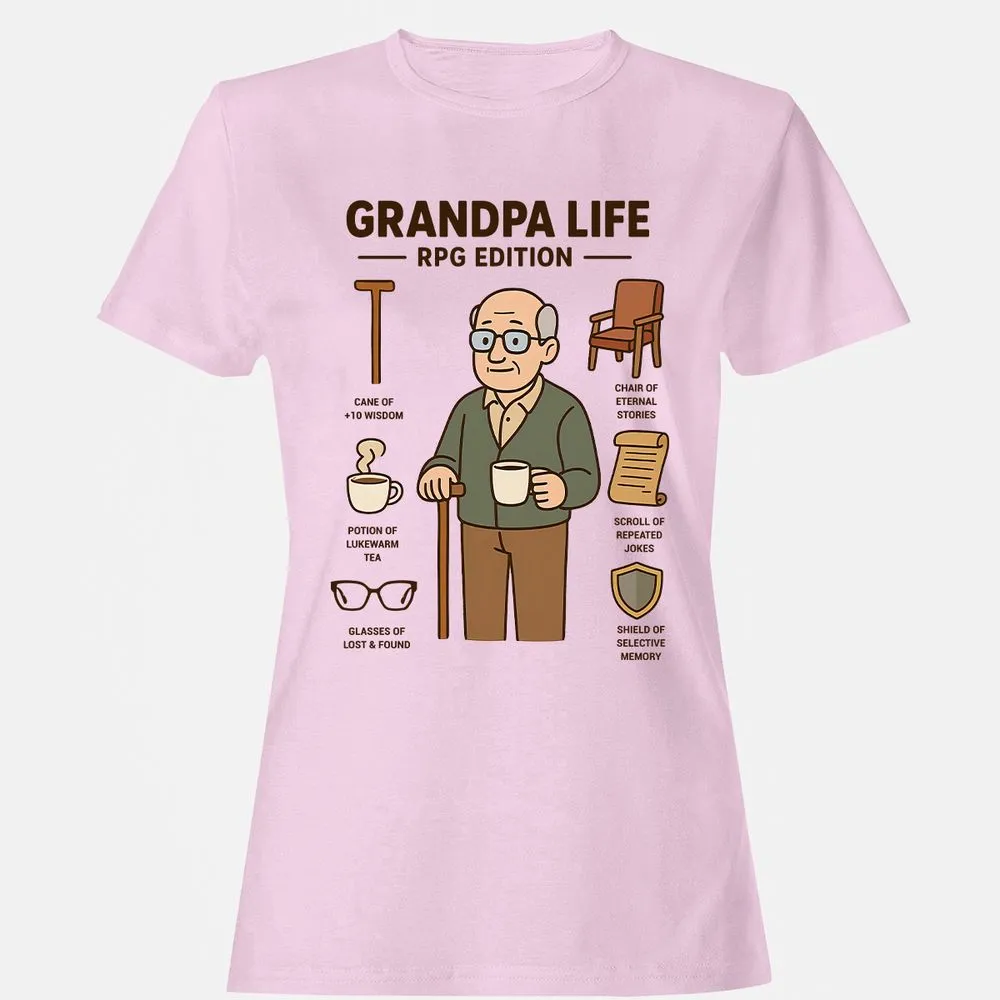 Grandpa Life RPG Edition Women's T-Shirt - Light Pink - 9