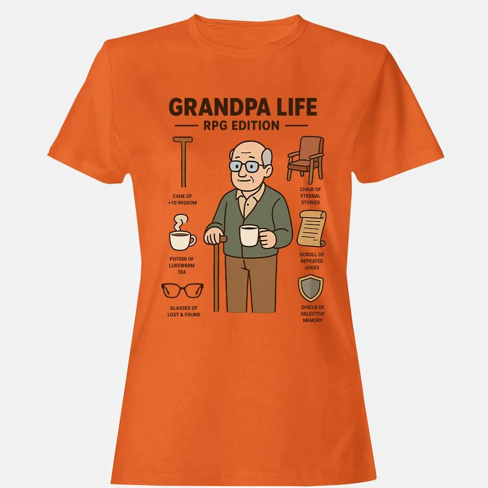 Grandpa Life RPG Edition Women's T-Shirt - Orange - 11