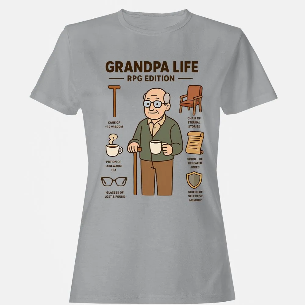 Grandpa Life RPG Edition Women's T-Shirt - Sport Grey - 15