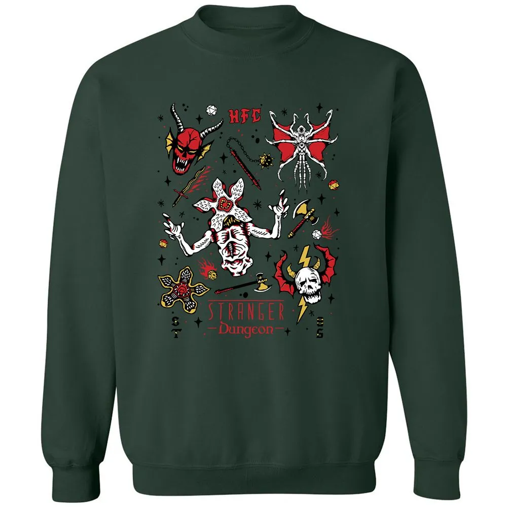 STRANGER DUNGEON Classic Unisex Sweatshirt - Forest Green - 4