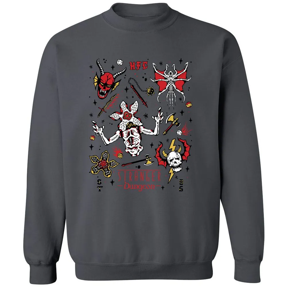 STRANGER DUNGEON Classic Unisex Sweatshirt - Charcoal - 7