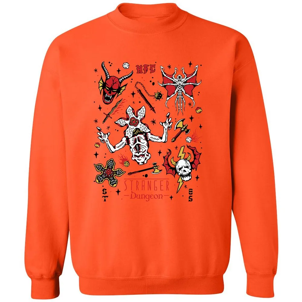 STRANGER DUNGEON Classic Unisex Sweatshirt - Orange - 10