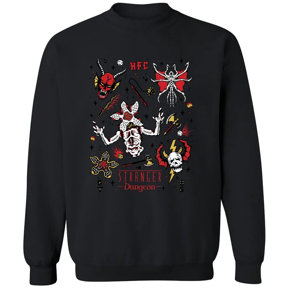 STRANGER DUNGEON Classic Unisex Sweatshirt - Black - 12