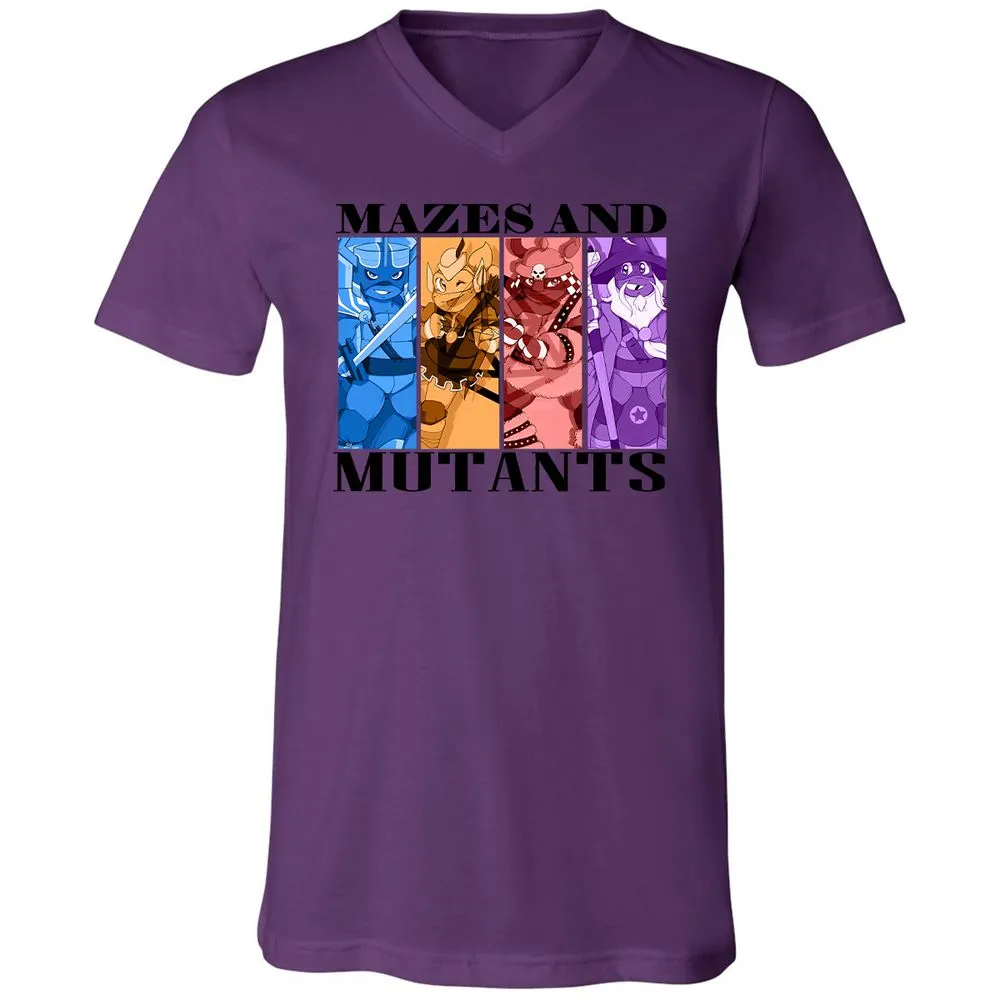Mazes & Mutants Unisex V-Neck T-Shirt - Team Purple - 2
