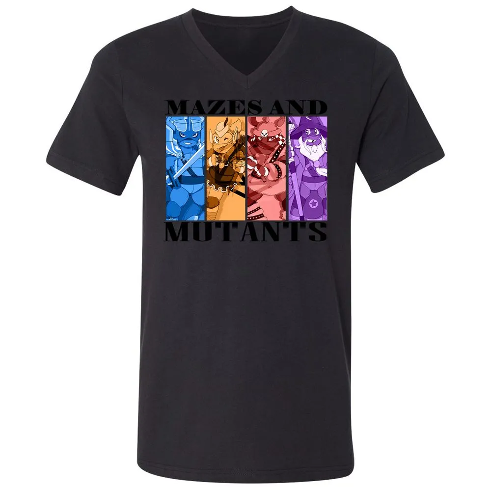 Mazes & Mutants Unisex V-Neck T-Shirt - Black - 16