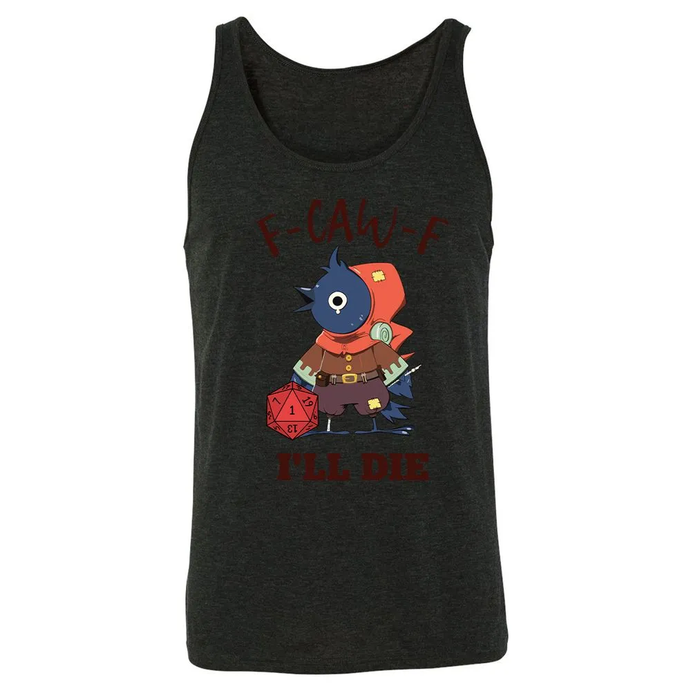Unisex Jersey Tank - White - Charcoal Black Triblend - 5