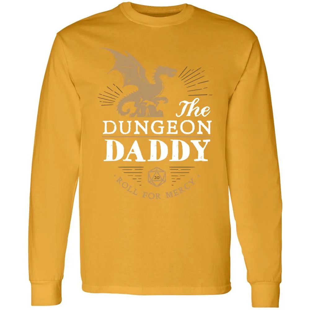 Dungeon Daddy Roll For Mercy Long Sleeve T-Shirt - Gold - 9