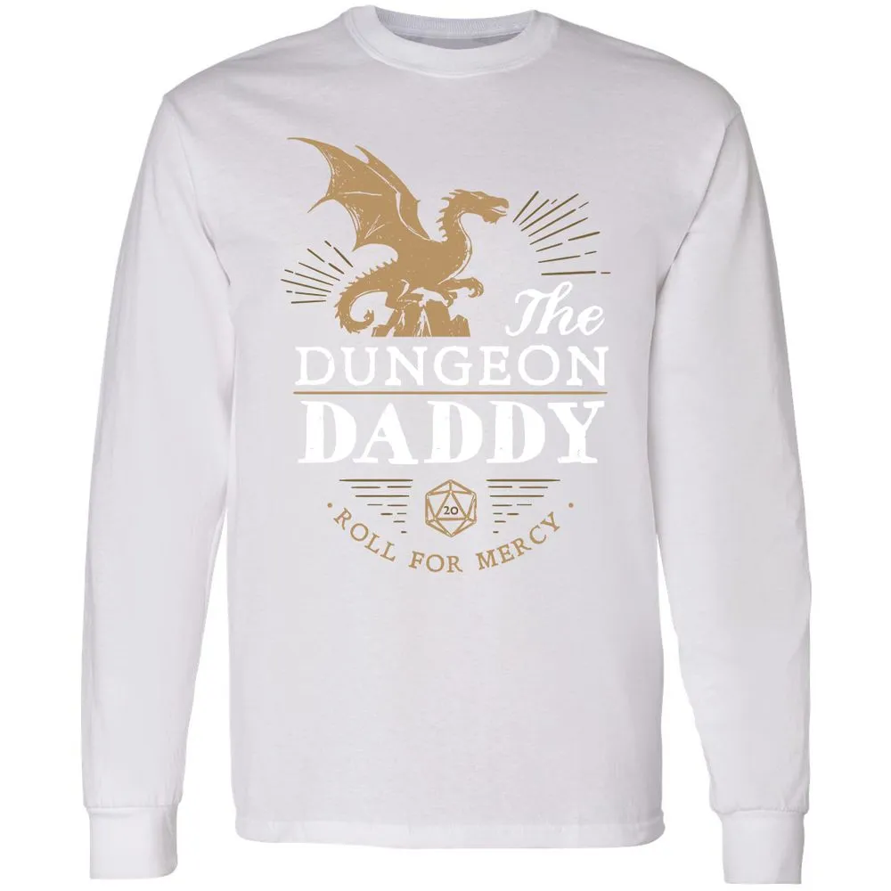 Dungeon Daddy Roll For Mercy Long Sleeve T-Shirt - White - 5