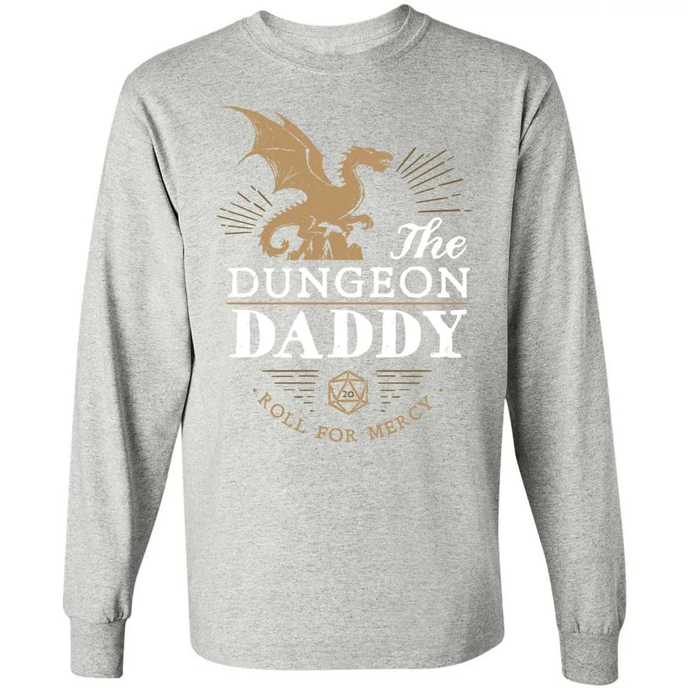 Dungeon Daddy Roll For Mercy Long Sleeve T-Shirt - Ash - 7