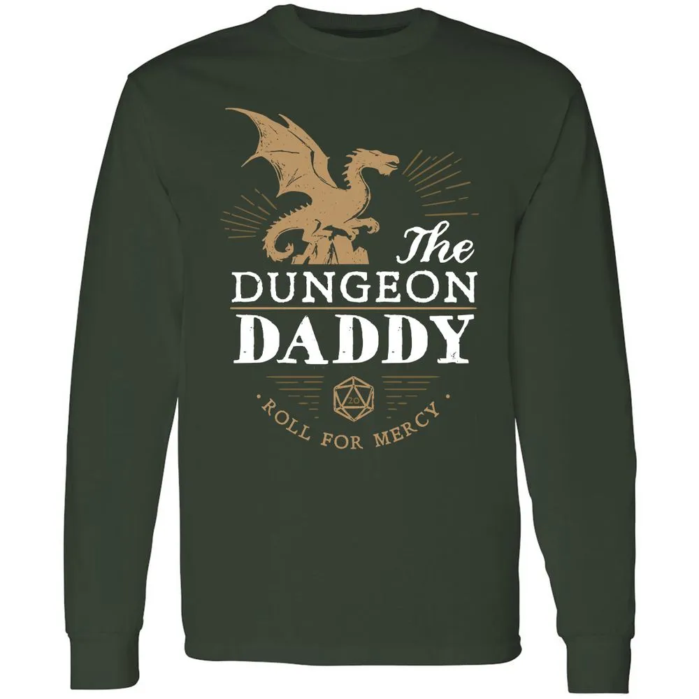 Dungeon Daddy Roll For Mercy Long Sleeve T-Shirt - Forest Green - 4
