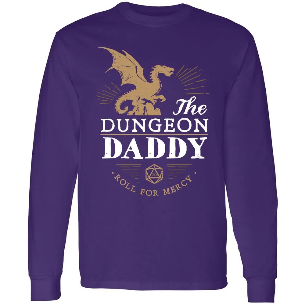 Dungeon Daddy Roll For Mercy Long Sleeve T-Shirt - Purple - 13