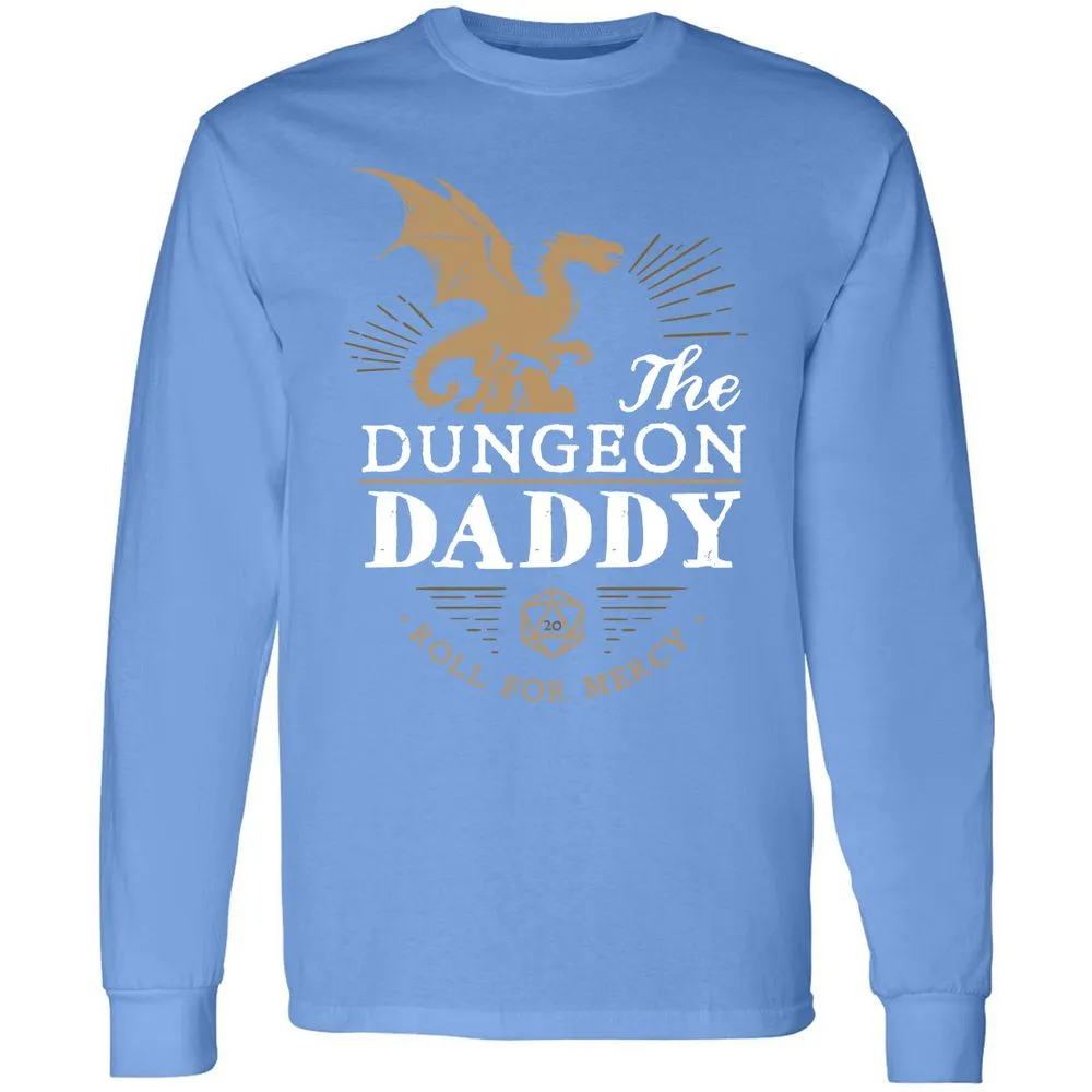 Dungeon Daddy Roll For Mercy Long Sleeve T-Shirt - Carolina Blue - 12