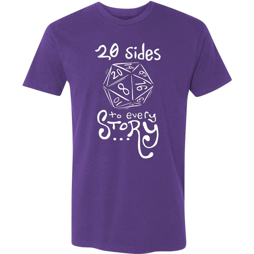20 Sides to Every Story Premium Unisex T-Shirt - Purple Rush - 7