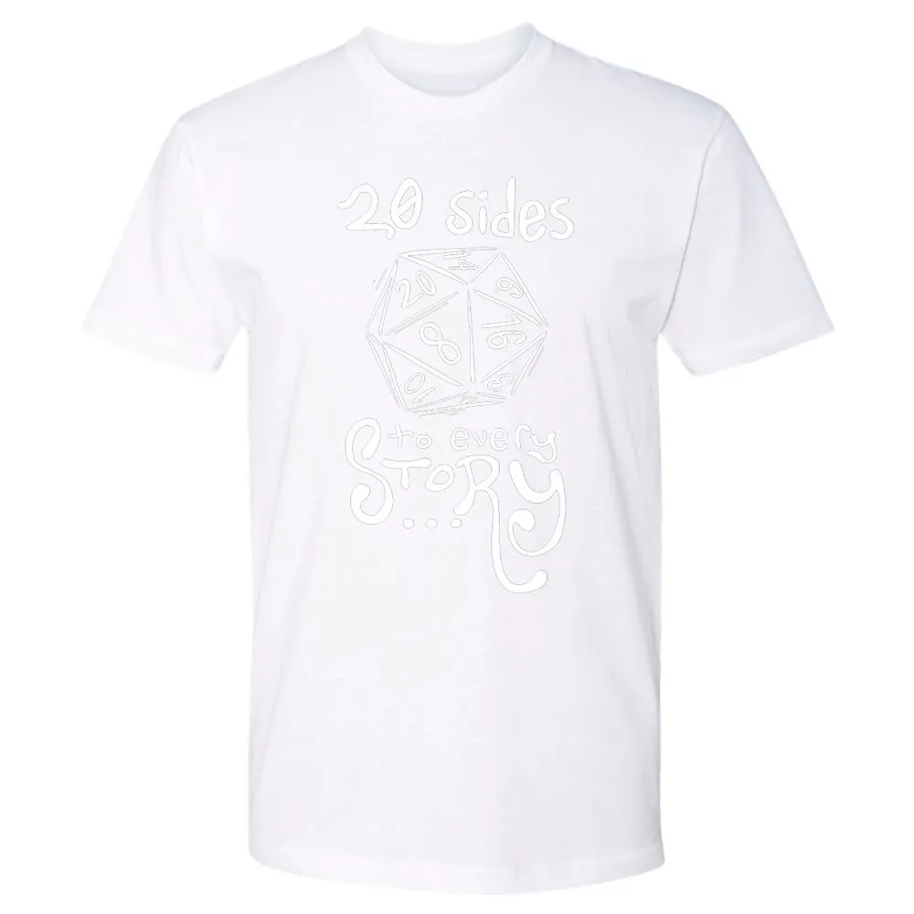 20 Sides to Every Story Premium Unisex T-Shirt - White - 4