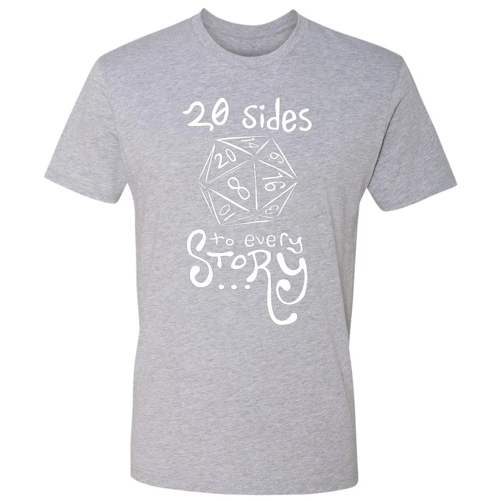 20 Sides to Every Story Premium Unisex T-Shirt - Heather Grey - 9