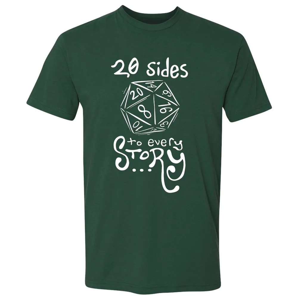 20 Sides to Every Story Premium Unisex T-Shirt - Forest Green - 13