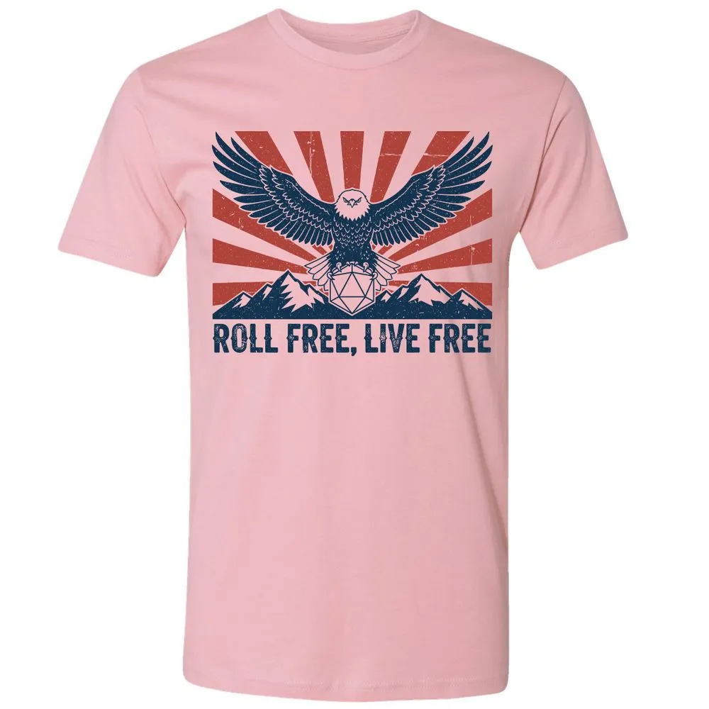 Roll Free, Live Free Premium Unisex T-Shirt - Light Pink - 3