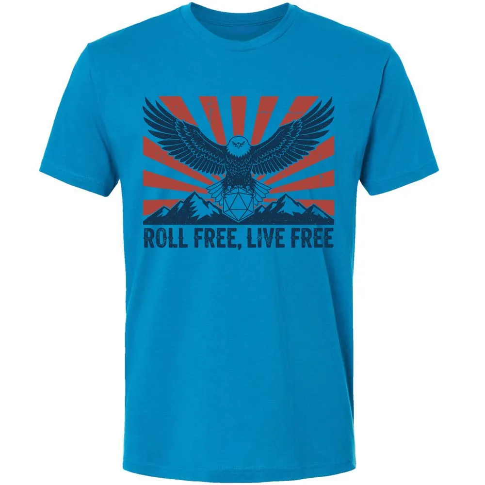 Roll Free, Live Free Premium Unisex T-Shirt - Turquoise - 4