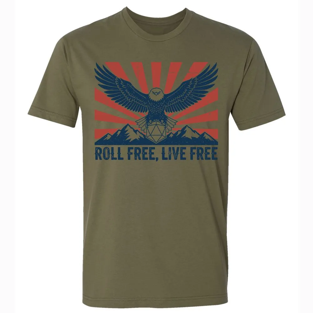 Roll Free, Live Free Premium Unisex T-Shirt - Military Green - 5