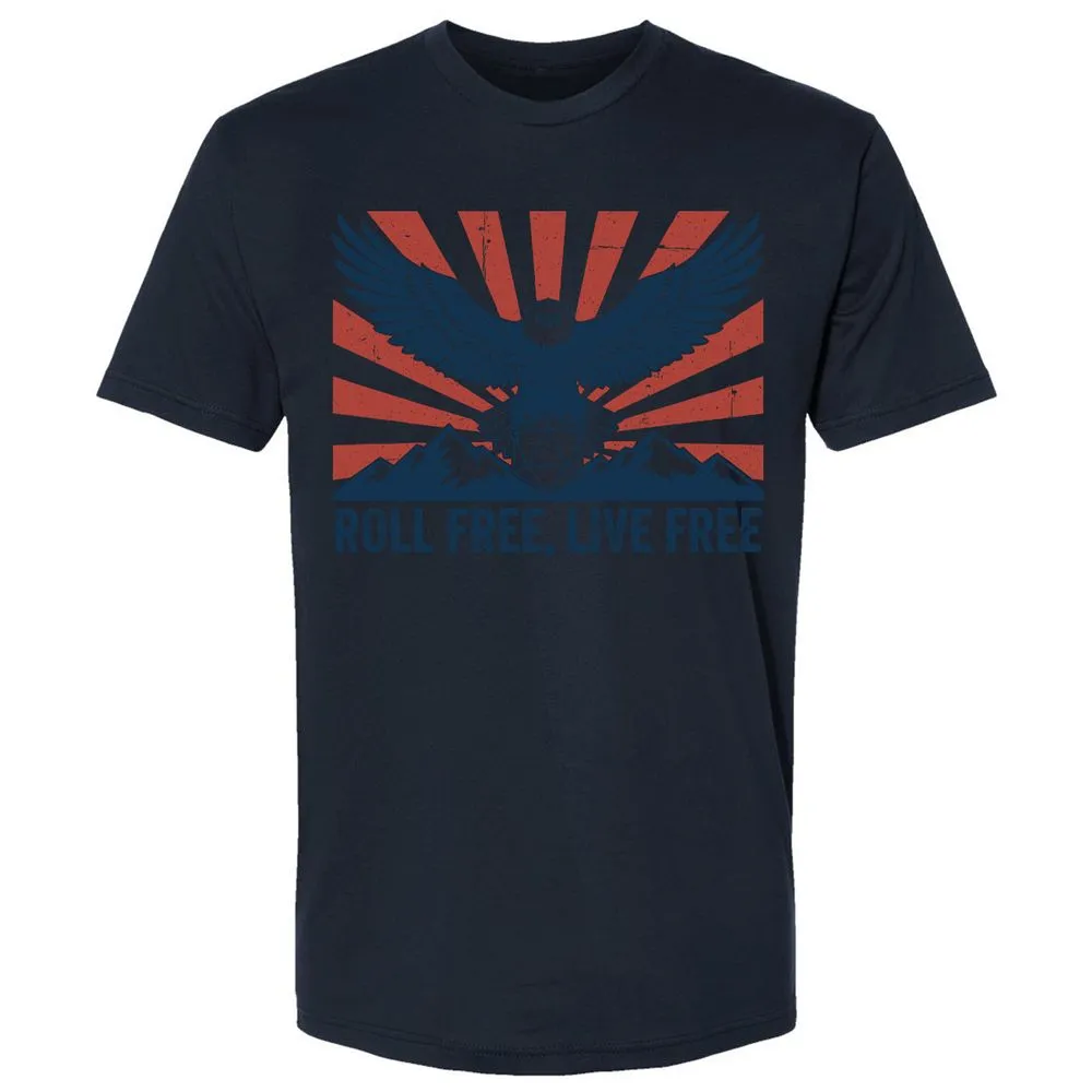 Roll Free, Live Free Premium Unisex T-Shirt - Midnight Navy - 14