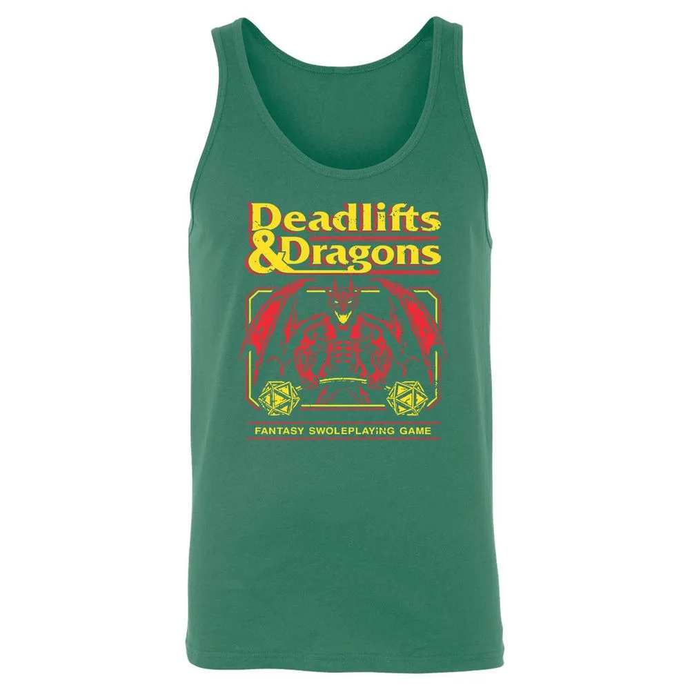 Deadlifts And Dragons Unisex Jersey Tank - Kelly - 9