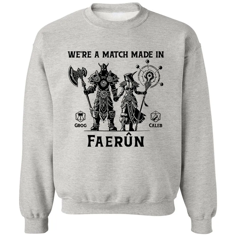 Custom DnD Class Couple Classic Unisex Sweatshirt - Ash - 2