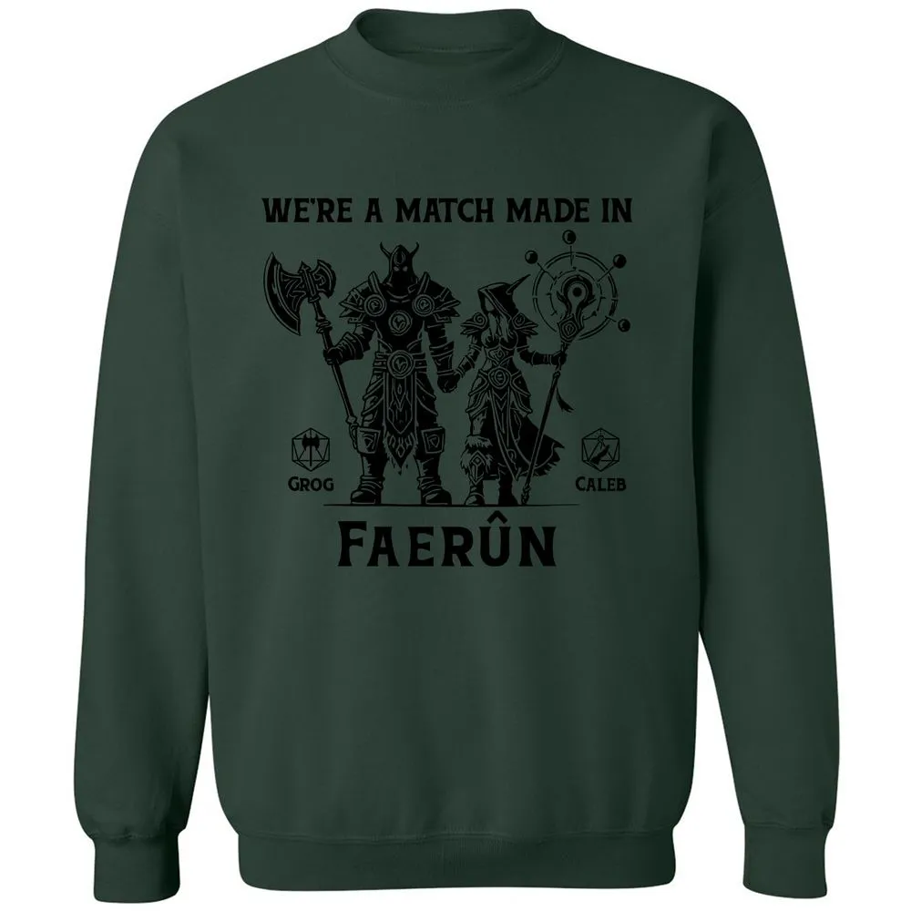 Custom DnD Class Couple Classic Unisex Sweatshirt - Forest Green - 4