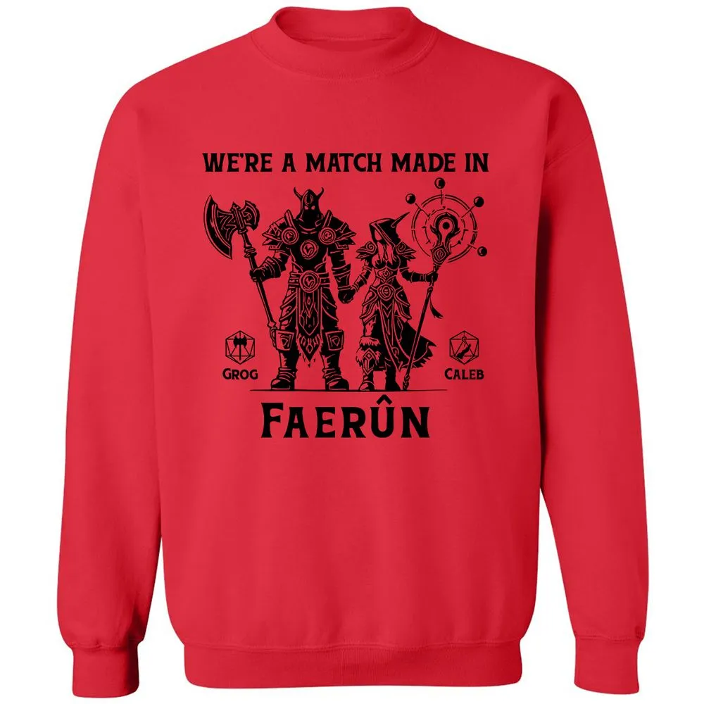 Custom DnD Class Couple Classic Unisex Sweatshirt - Red - 5