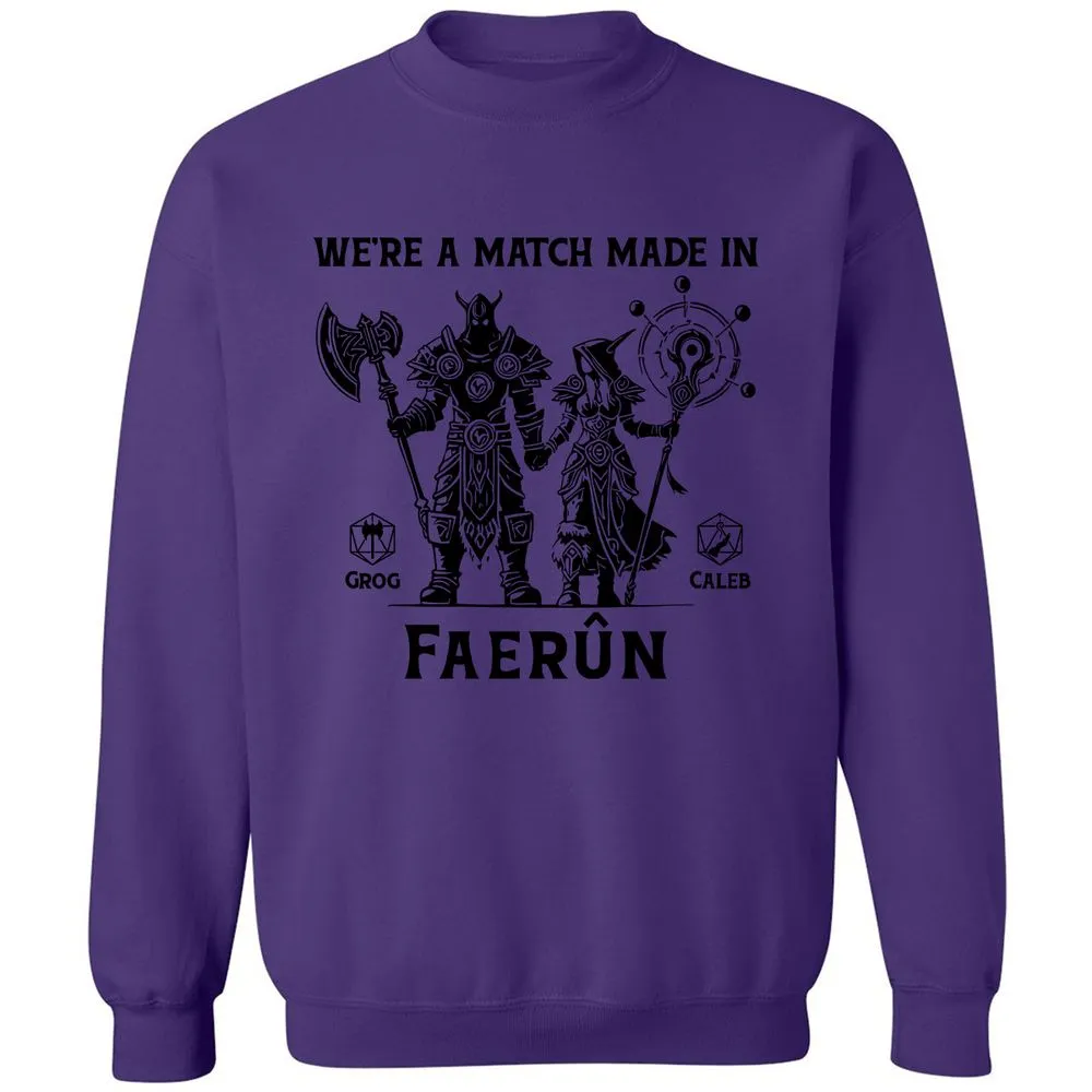 Custom DnD Class Couple Classic Unisex Sweatshirt - Purple - 6